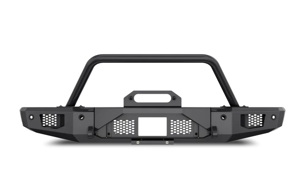 FB-19534 – BODY ARMOR Bumper, One Piece Design Direct-Fit Mounting Hardware Included With Grill Guard With External W...